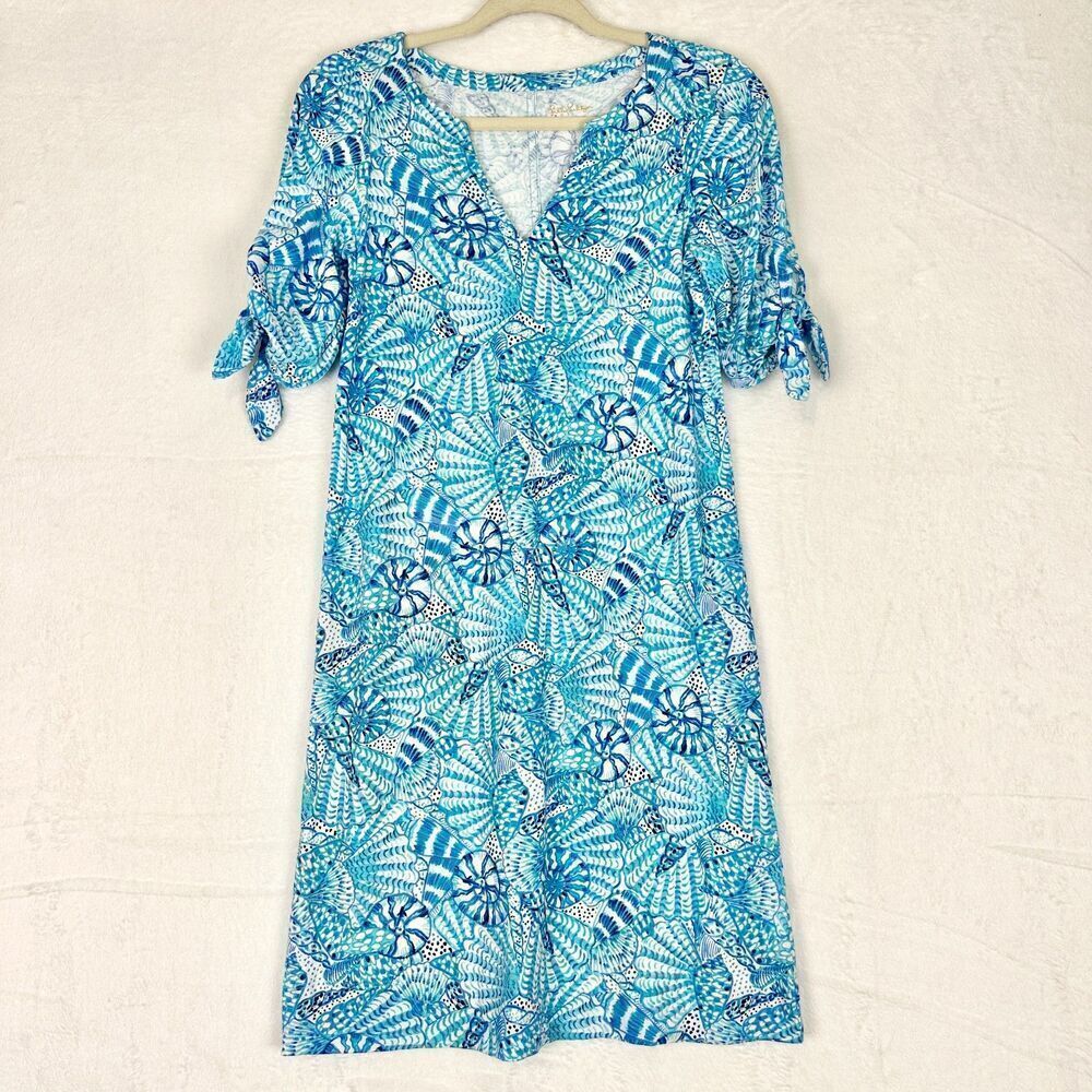 Lilly Pulitzer Easley T Shirt Dress Size XXS Amalfi Blue By The Seashore Vacay - Picture 2 of 8